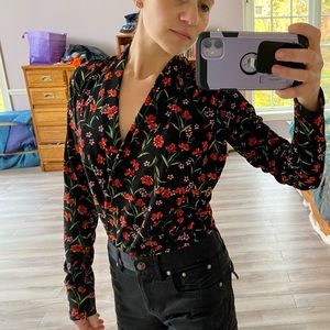 Banana republic floral print bodysuit